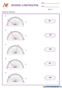 Measuring Angle Worksheets 4th Grade Angleworksheets