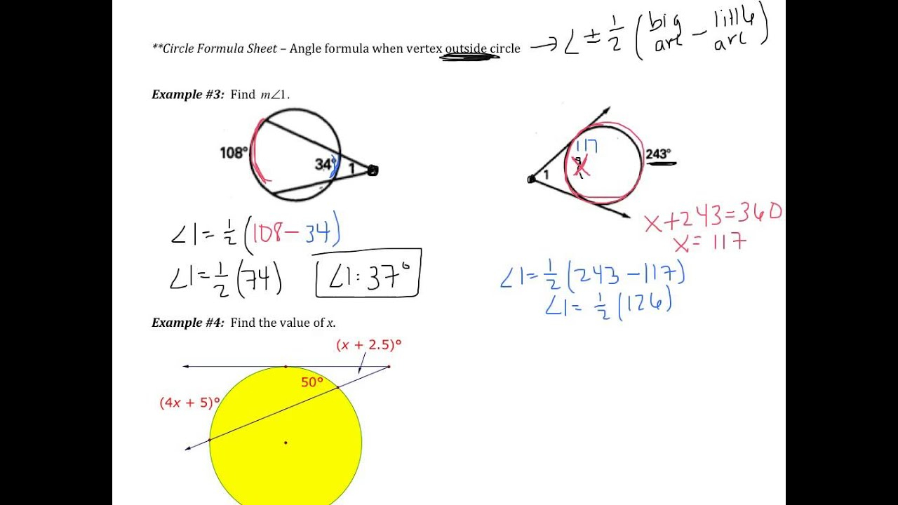 10 5 Apply Other Angle Relationships In Circles YouTube