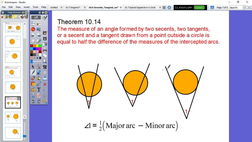 10 6 Secants Tangents And Angle Measures YouTube