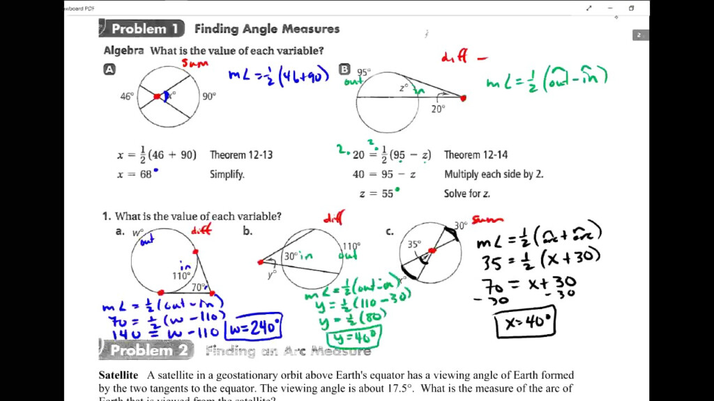 12 4 Angle Measures And Segment Lengths GeomOnline YouTube