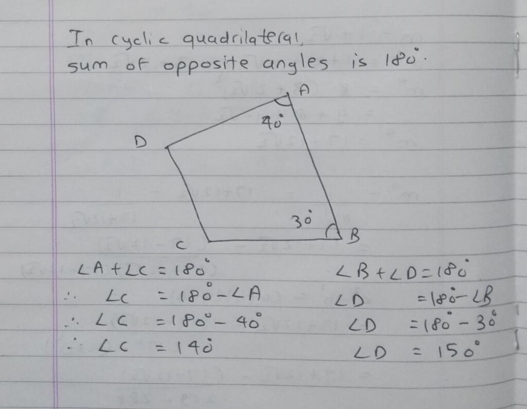 15 2 Angles In Inscribed Quadrilaterals Answer Key 15 2 Angles In 