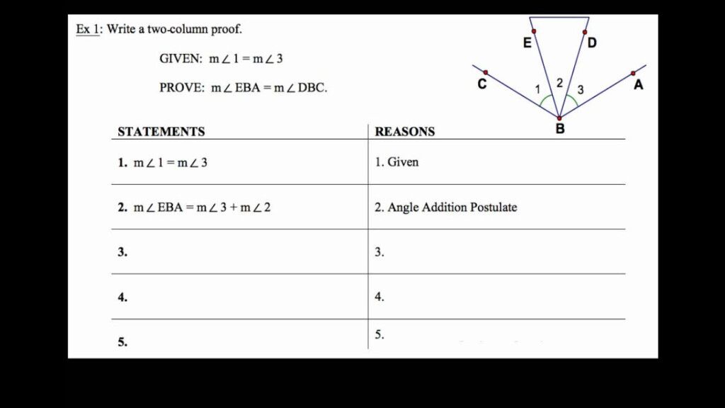 2 6 Segment And Angle Proofs Ex 1 YouTube