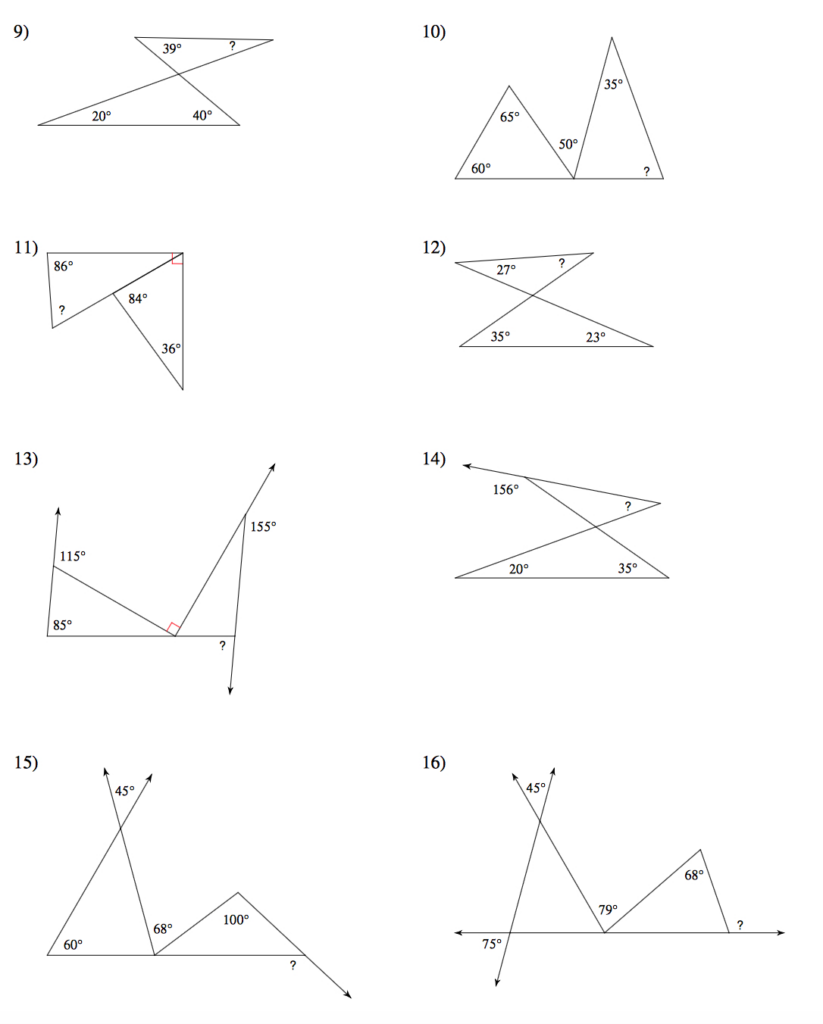 2 8B Angles Of Triangles Worksheet Answers Db excel