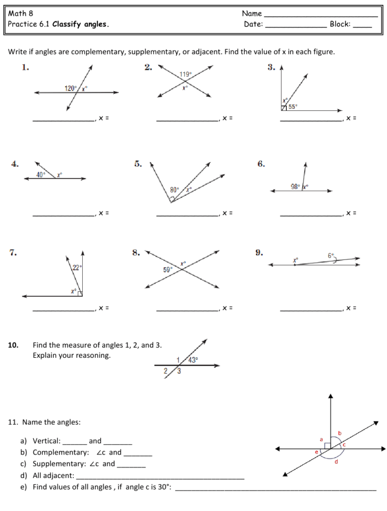 29 Pairs Of Angles Worksheet Answers Worksheet Information