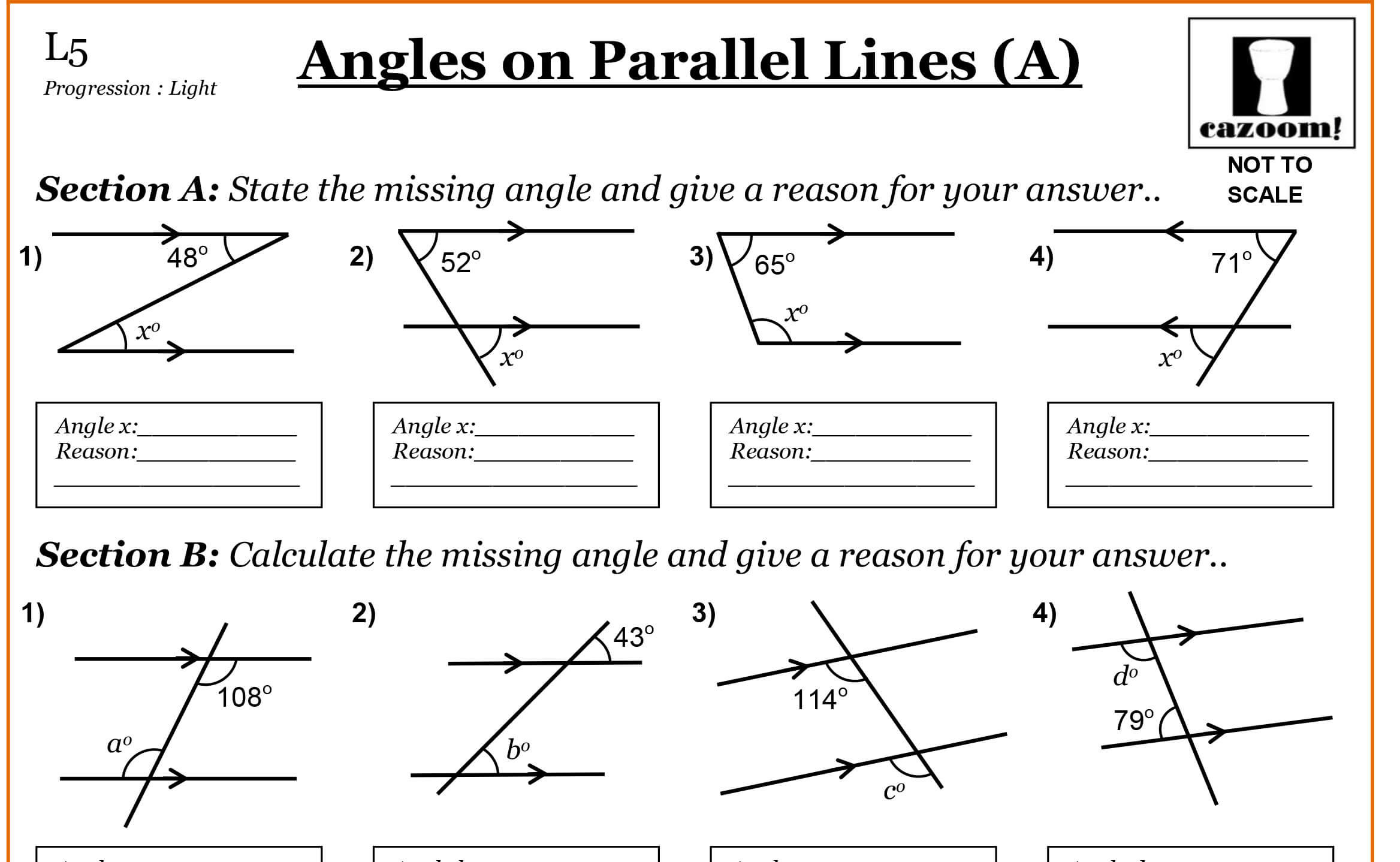 30 Angles And Parallel Lines Worksheet Education Template