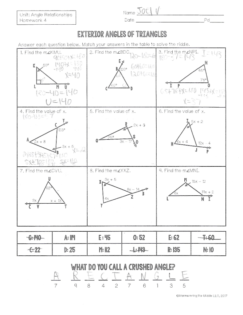 30 Angles Of Triangles Worksheet Answers Worksheet Project List