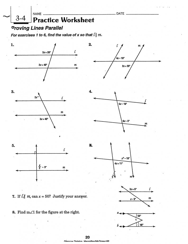 30 Parallel Lines Proofs Worksheet Answers Education Template