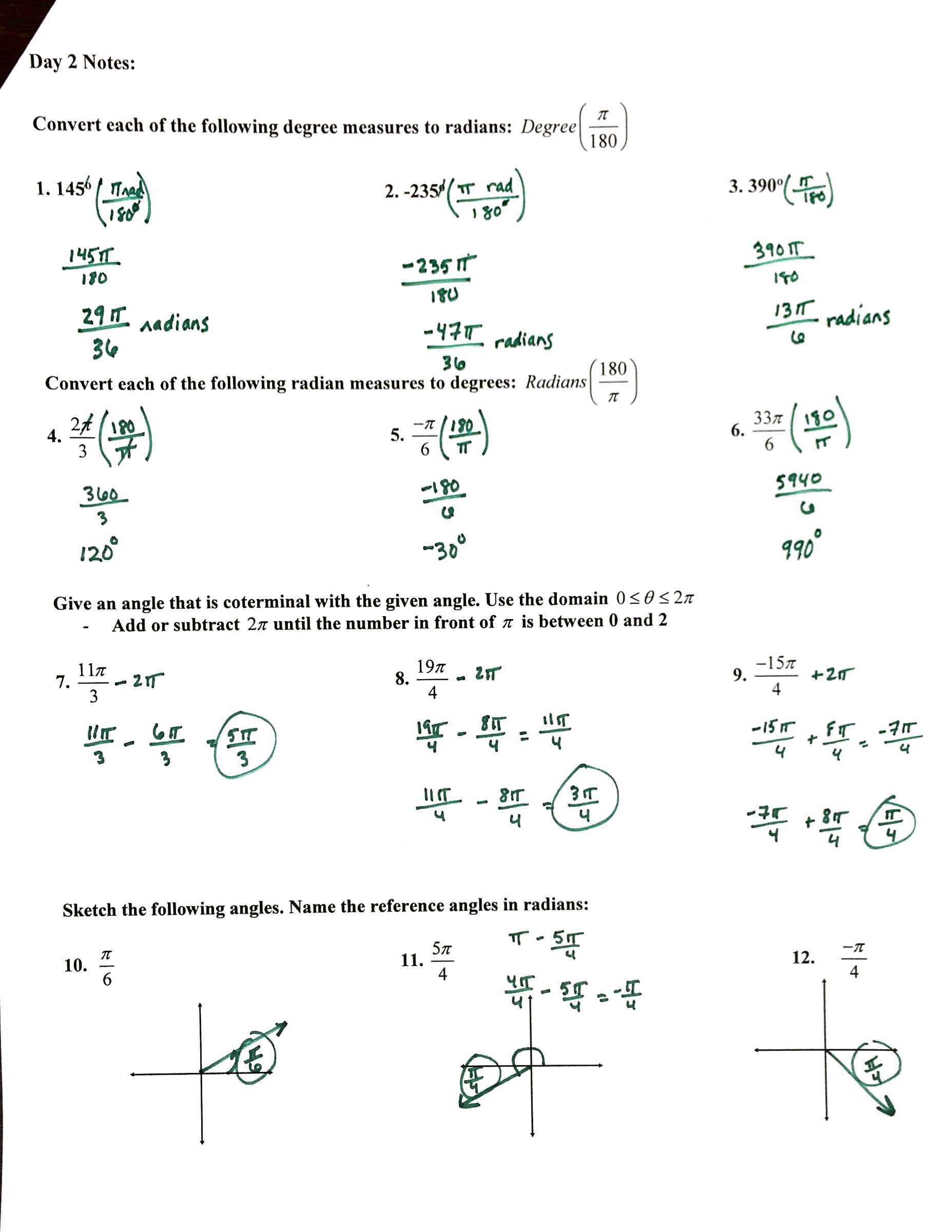 30 Radians To Degrees Worksheet Education Template
