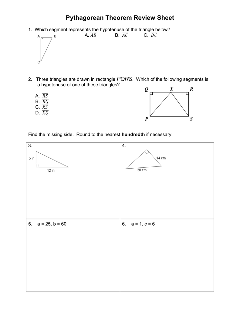 48 Pythagorean Theorem Worksheet Answer Key My PDF Collection 2021
