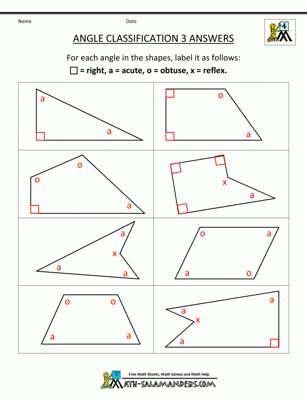 4th grade math worksheets angle classification 3ans gif 1000 1294