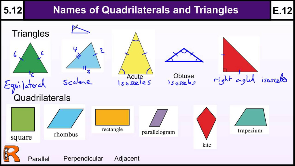 5 12 Properties Of Quadrilaterals And Triangles Basic Maths GCSE Core 