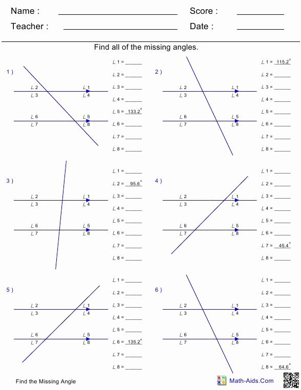 50 Finding Missing Angles Worksheet Chessmuseum Template Library