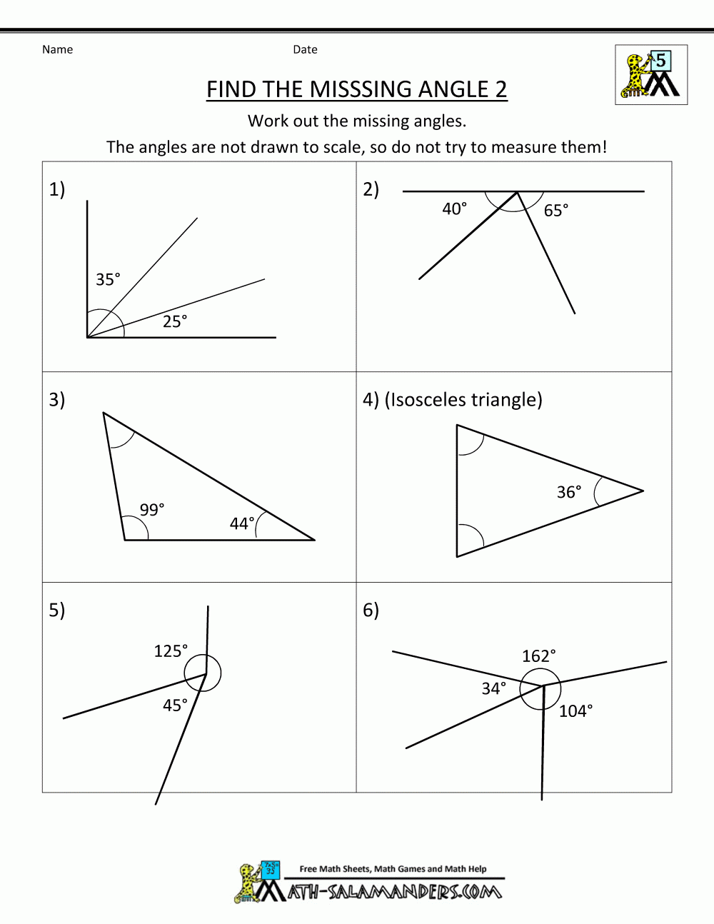 5th Grade Geometry Triangle Worksheet Angles Worksheet Geometry