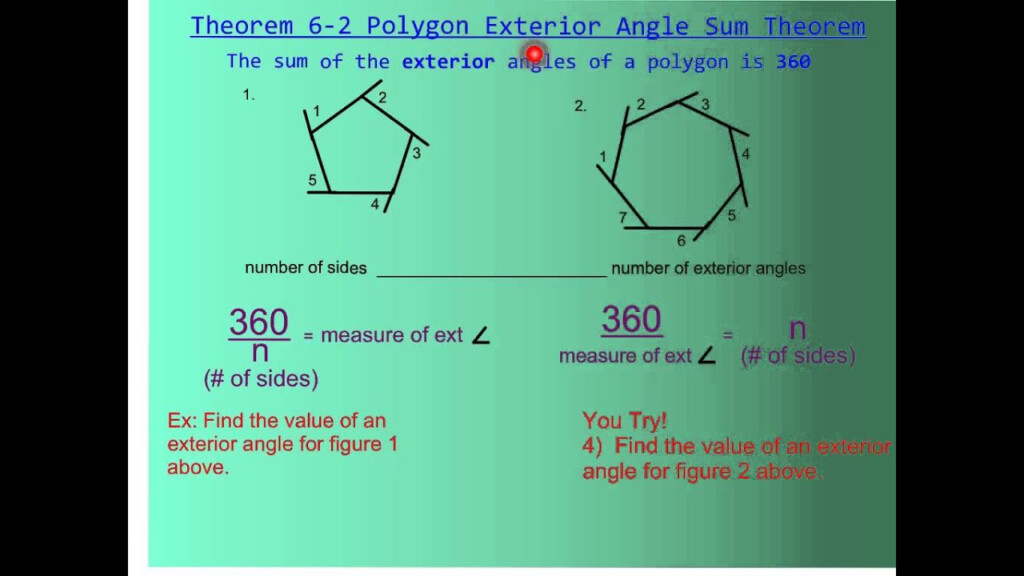 6 1 Polygon Angle Sum Theorem YouTube