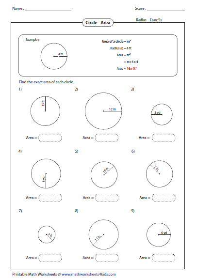 6th Grade Math Worksheets On Area And Perimeter
