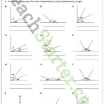 7th Grade Complementary And Supplementary Angles Worksheet Answers