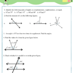 7th Grade Complementary And Supplementary Angles Worksheet Answers