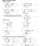 9 4 Practice Worksheet Inscribed Angles Db excel