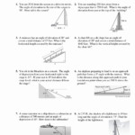 Angle Of Elevation And Depression Worksheets With Answers