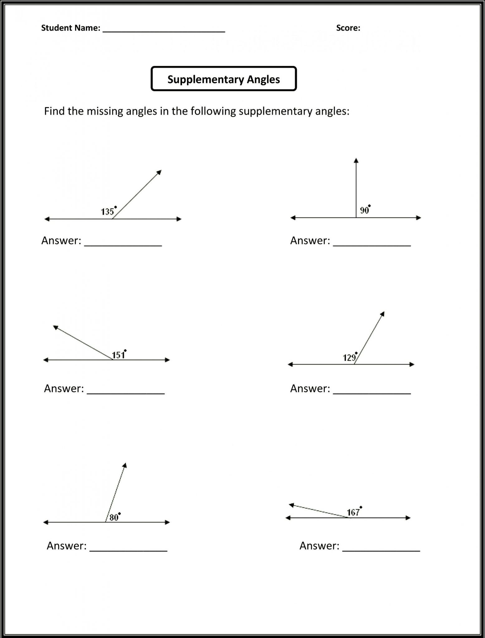 Angle Relationships And Algebra Worksheet Answers 1541