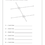 Angle Relationship Worksheet Printable Pdf Download