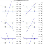 Angle Relationships Along Parallel Lines Homework pdf Angle