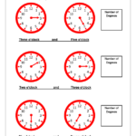 Angle Using Clock Hands Geometry Shape Maths Worksheets For Year 4