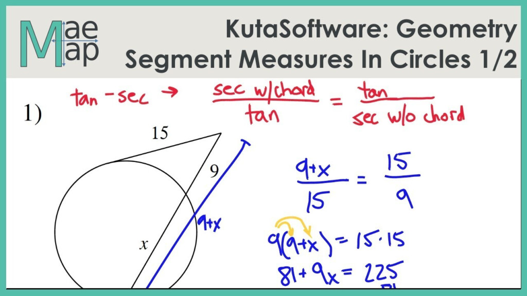 Angles And Segments In Circles Worksheet Escolagersonalvesgui