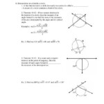 Angles Formed By Chords Secants And Tangents Worksheet Answers Sheet