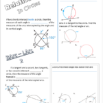 Angles Formed By Chords Secants And Tangents Worksheet Answers Worksheet