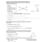 Angles Formed By Intersecting Lines Worksheet Lesson 4 1 Printable