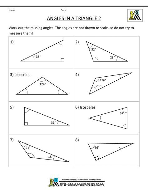 Angles In A Triangle Worksheet Answers Post Date 18 Nov 2018 78 