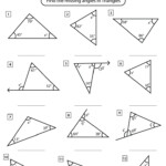 Angles In A Triangle Worksheets Math Monks