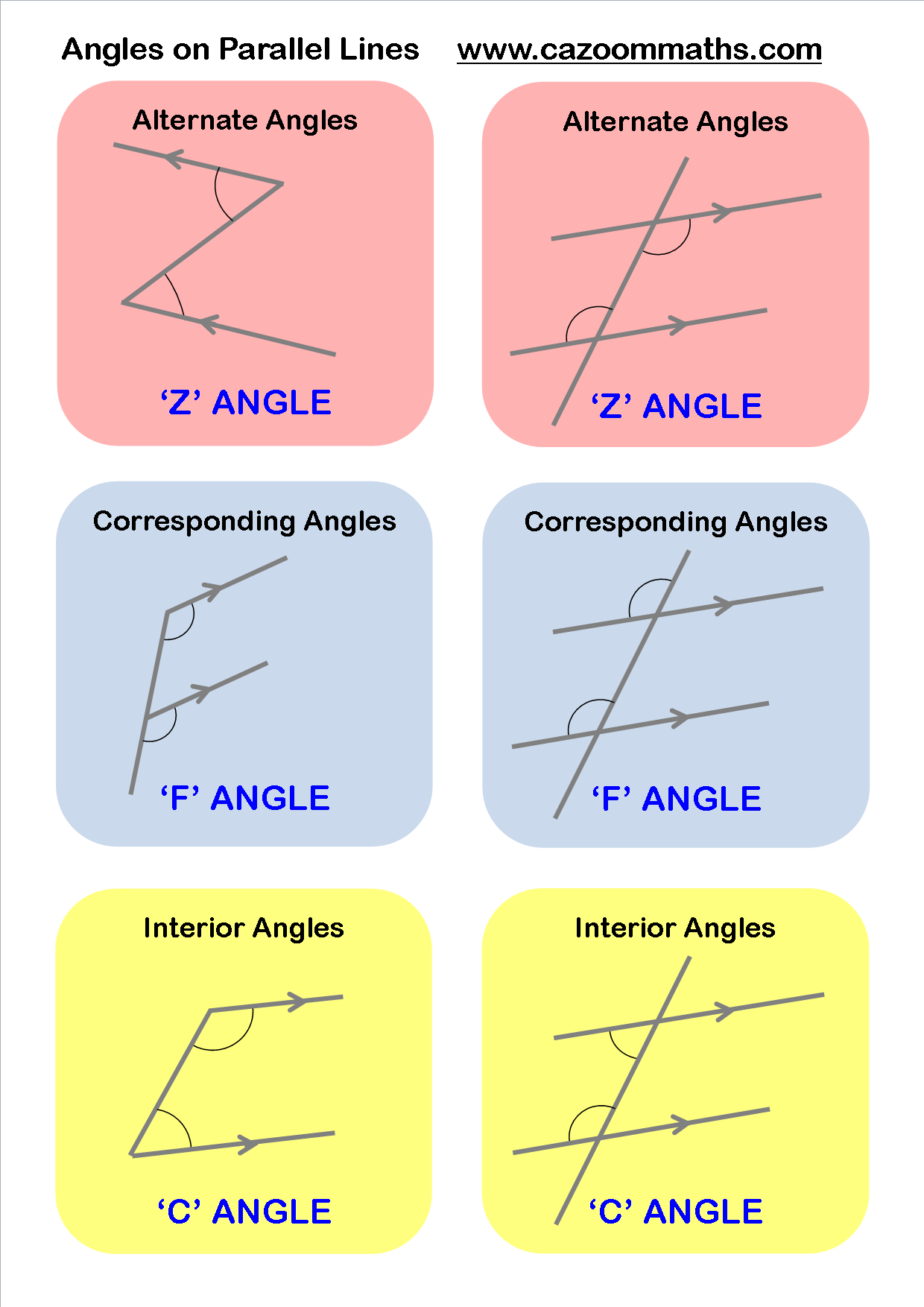 Angles In Parallel Lines Worksheet Gcse Pdf SHOTWERK