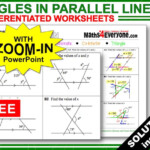 Angles In Parallel Lines Worksheets With Answers Teaching Resources
