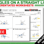 Angles On A Straight Line Worksheets With Answers Teaching Resources