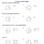 Arcs Central Angles And Inscribed Angles Worksheet Answers