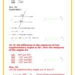 CBSE Class 7 Maths Worksheet For Chapter 5 Line And Angles