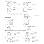 Central And Inscribed Angles Worksheet Answer Key Math 3