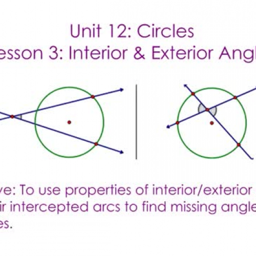 Circles Interior Exterior Angles TeacherTube