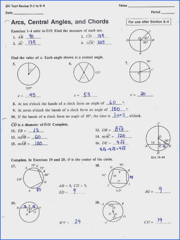 Circles Worksheet Find The Center And Radius Of Each Briefencounters