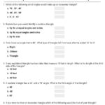 Classifying Triangles By Sides And Angles Worksheet Classifying