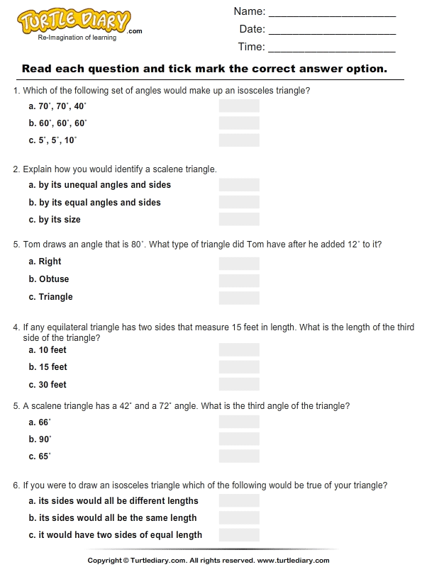 Classifying Triangles By Sides And Angles Worksheet Classifying