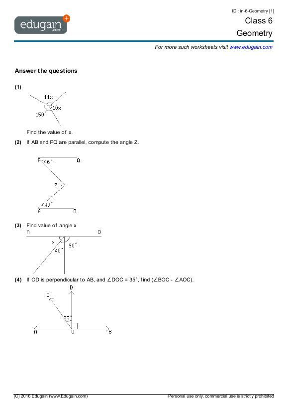 Complementary And Supplementary Angles Worksheet Kuta