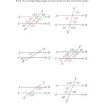 Corresponding Angle Relationships A