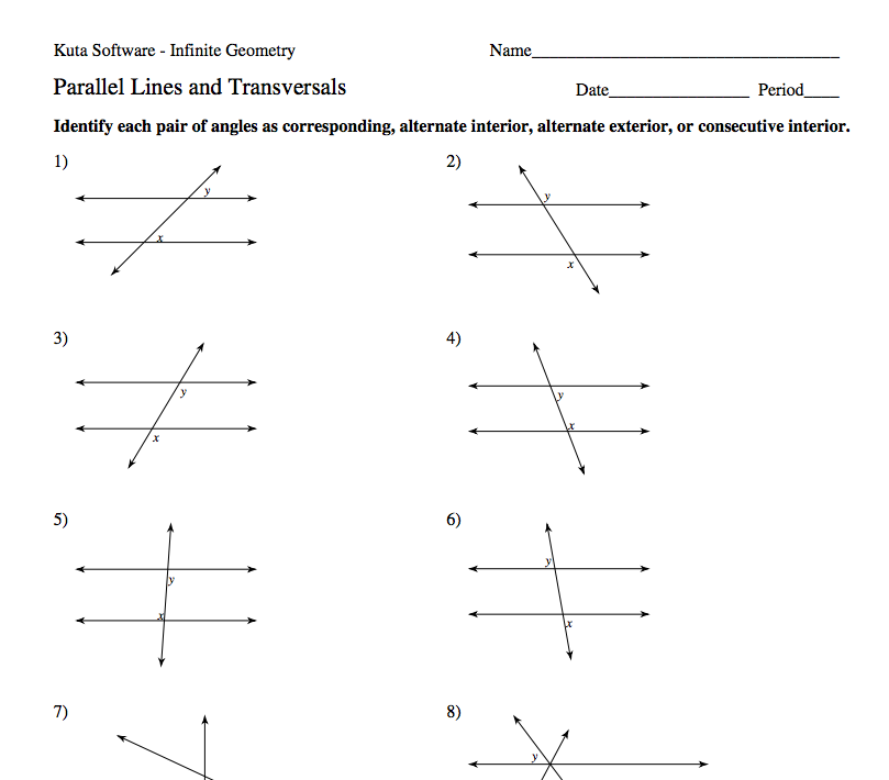 Corresponding Angles Worksheet Grade 7 1000 Images About Geometry On 