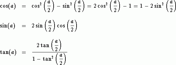Double Angle And Half Angle Formulas