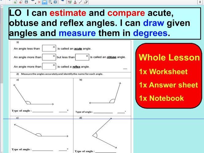 Drawing Angles And Measuring Angles Using A Protractor Ks2 Year 5 6 