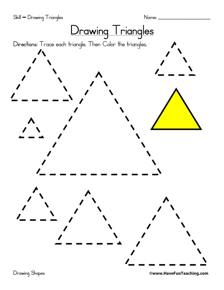 Drawing Triangles Worksheet Have Fun Teaching