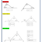 Exterior Angles Of A Triangle Worksheet